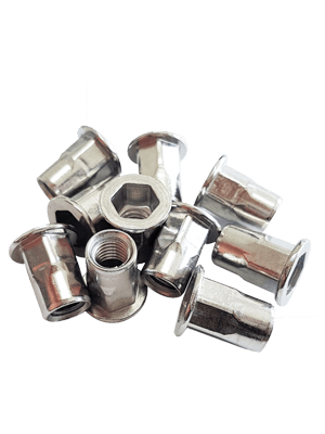 Açık Yarım Altıköşe Inox Flanş Kafa